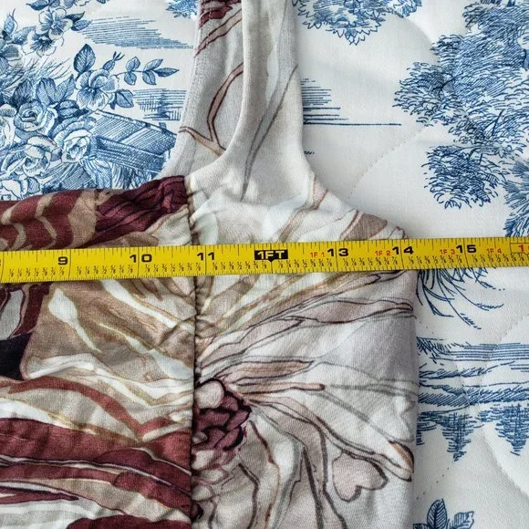 Wilfred Aritzia Ruched Mini Floral Print Square Neck Lydia Dress - Picture 6 of 10